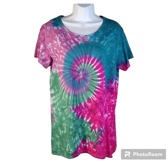 New Ladies S/S Tiedye T-Shirt XL - Picture 2 of 5